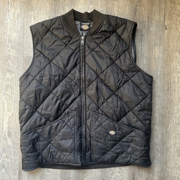 Dickies Other - Dickies Men's Size Large L Diamond Quilted Nylon Vest Black Winter Y2K Workwear